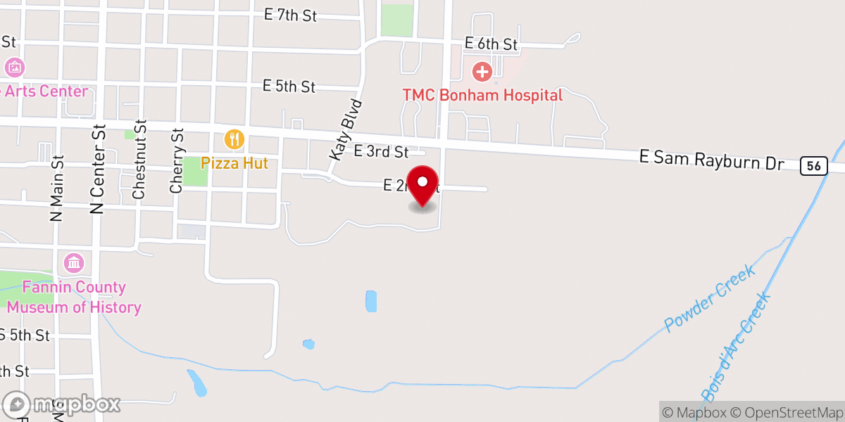 Map showing location of Fannin County Community Ministries, Inc. - Food Distribution Center