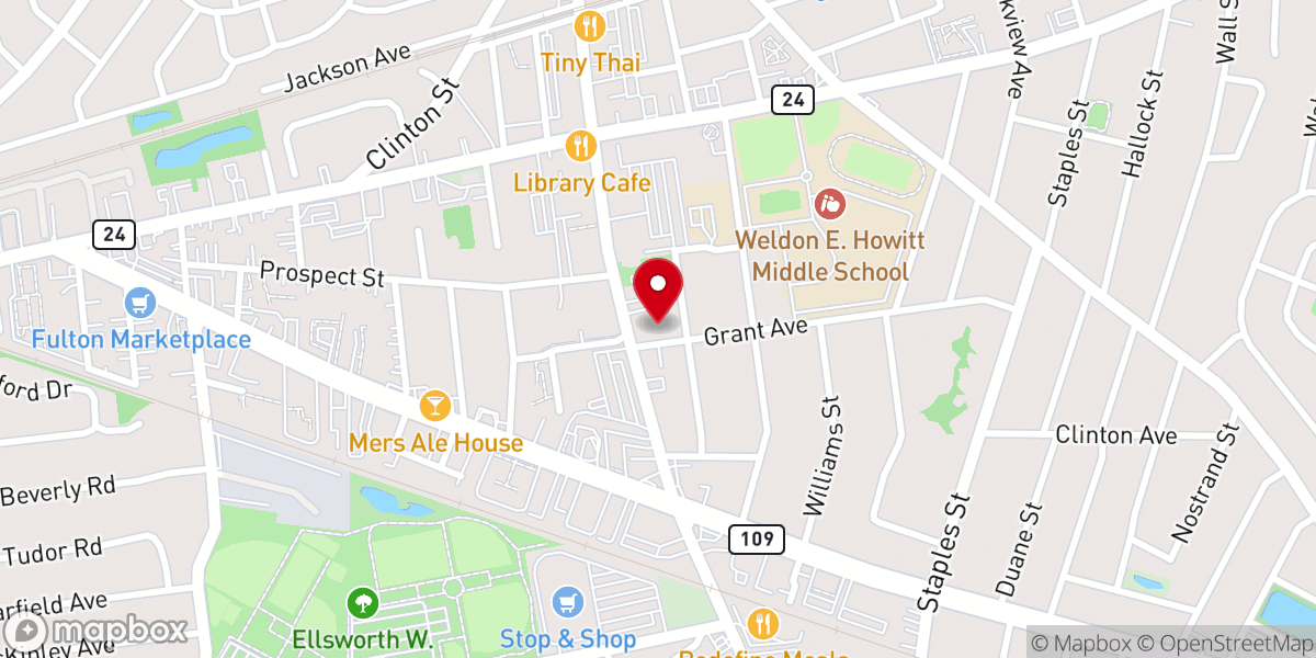 Map showing location of Farmingdale United Methodist Nursery school