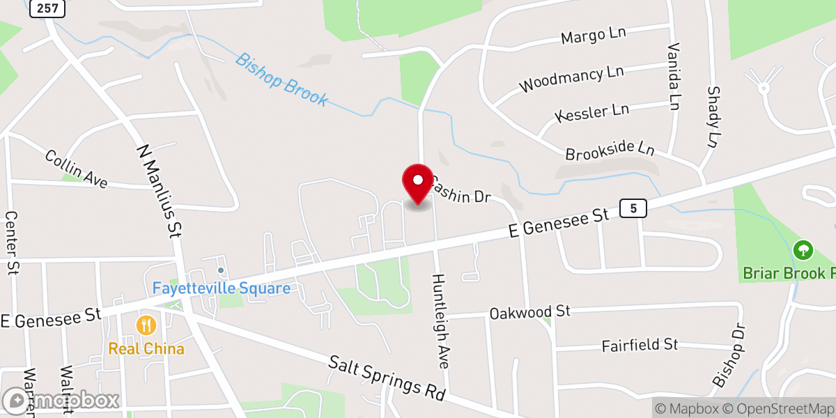 Map showing location of Fayetteville United Methodist