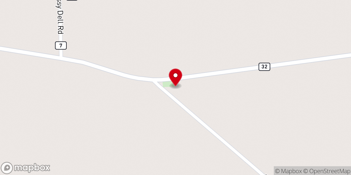 Map showing location of Mount Hope Church