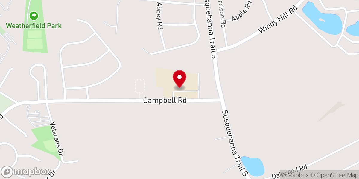 Map showing location of New Freedom Baptist Church