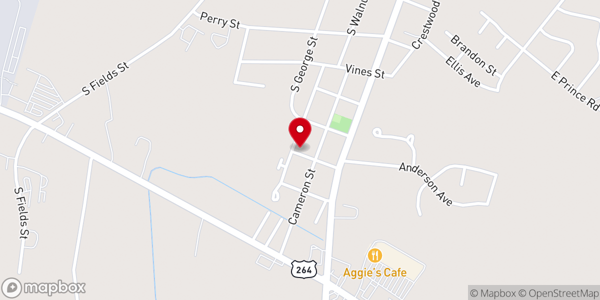 Map showing location of St John's Free Will Baptist