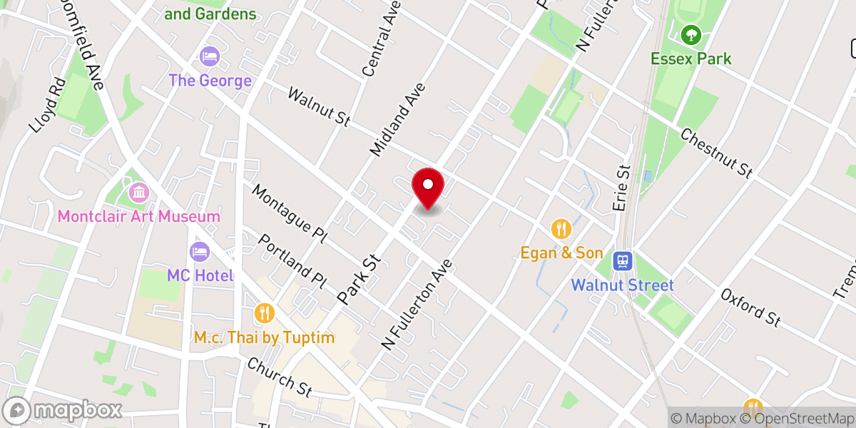 Map showing location of Congregation Shomrei Emunah