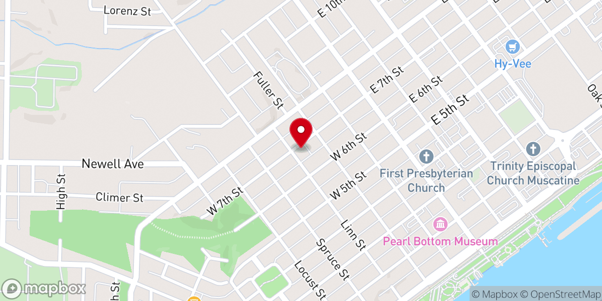 Map showing location of First Assembly of God Church