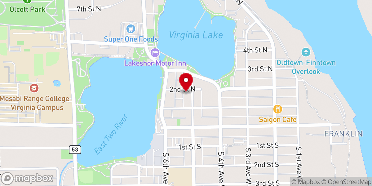 Map showing location of Elks Lodge