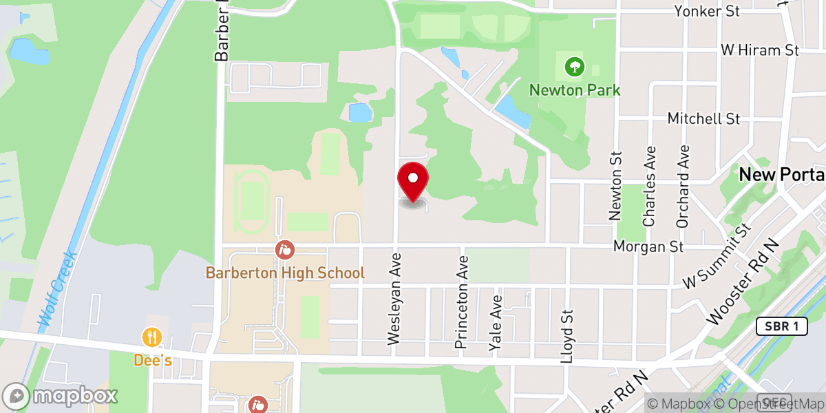 Map showing location of Grace Church, Barberton Campus