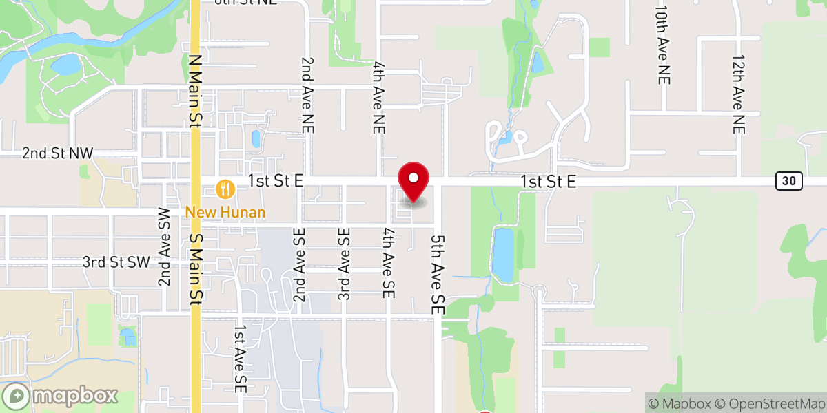 Map showing location of St Bernard's Catholic Church