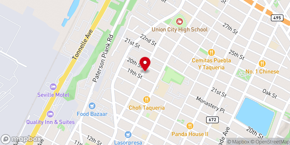 Map showing location of Iglesia Adventista del Séptimo Día Española de Union City