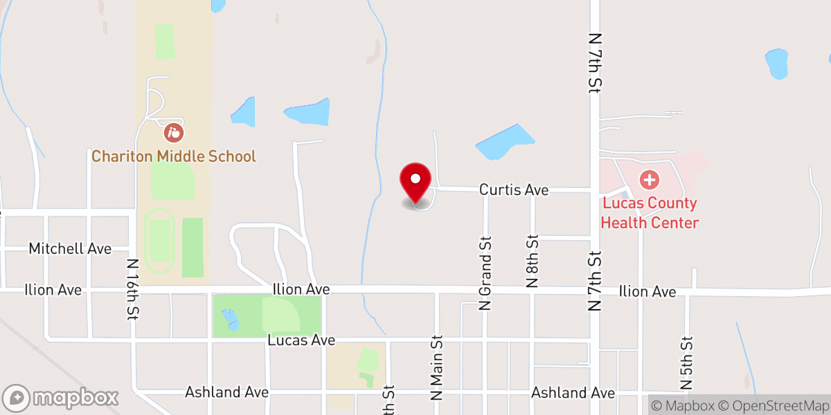 Map showing location of First Lutheran Church ELCA