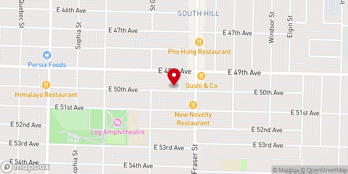 Map showing location of South Vancouver Pacific Grace MB Church
