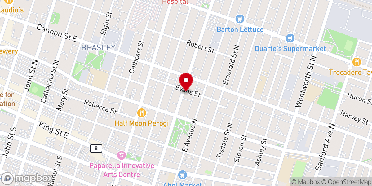 Map showing location of Eucharist Church