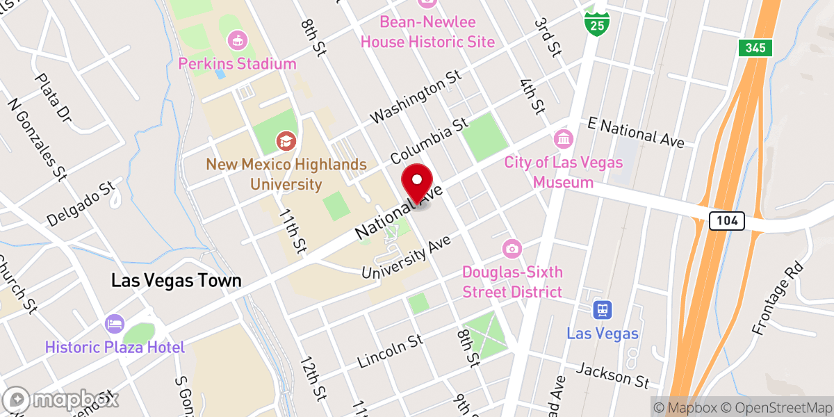 Map showing location of Bethel Pentecostal Tabernacle