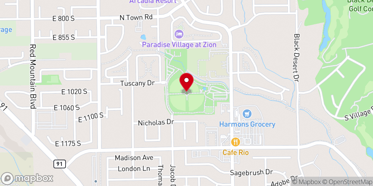 Map showing location of Archie H. Gubler Park