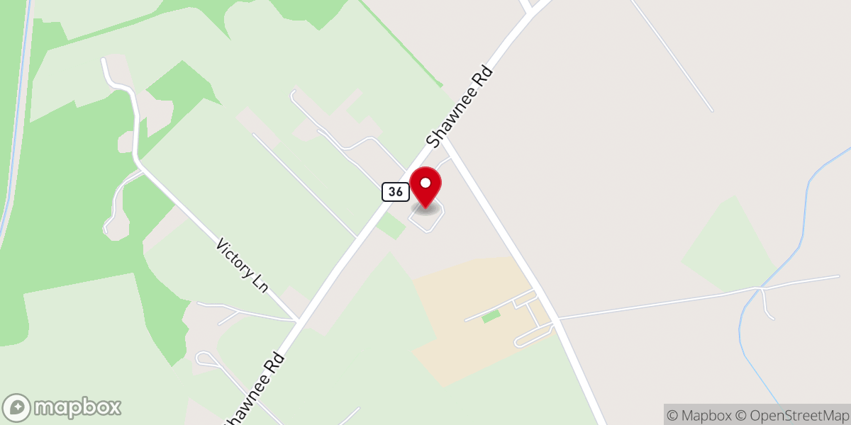 Map showing location of Greenwood Mennonite Church