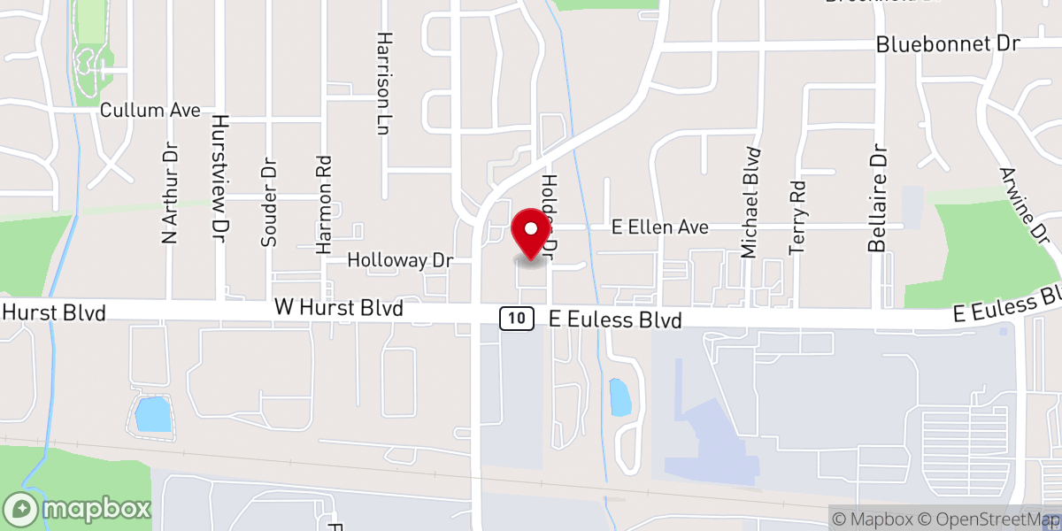 Map showing location of North Pointe Baptist Church