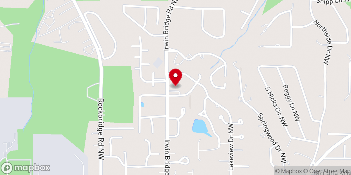 Map showing location of Highland Park Baptist Church