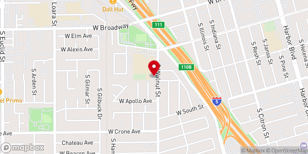 Map showing location of St. Mary Romanian Orthodox Church