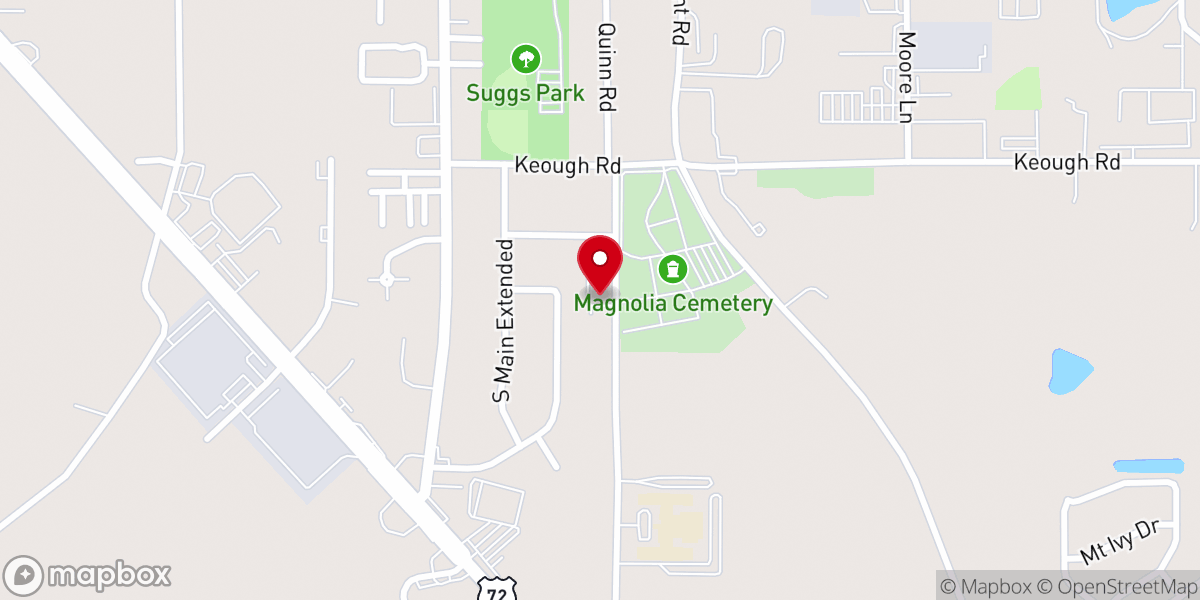 Map showing location of Fellowship Church-God-Christ