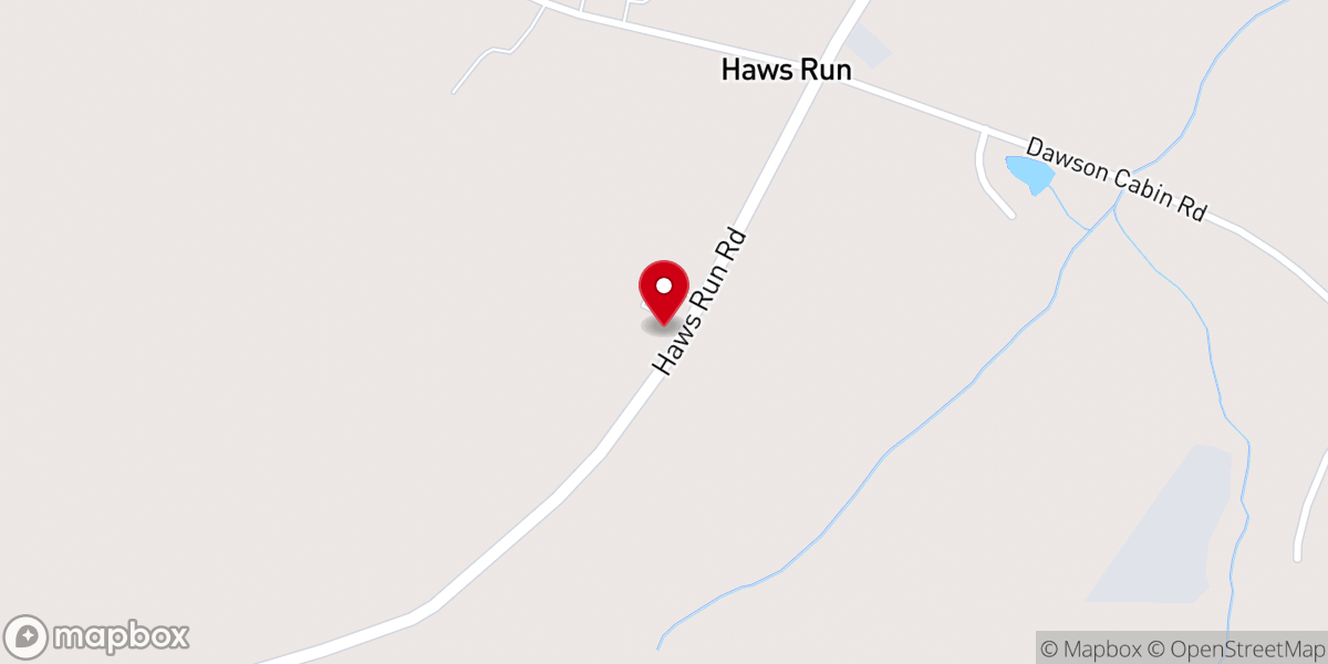 Map showing location of Calvary Free Will Baptist Church