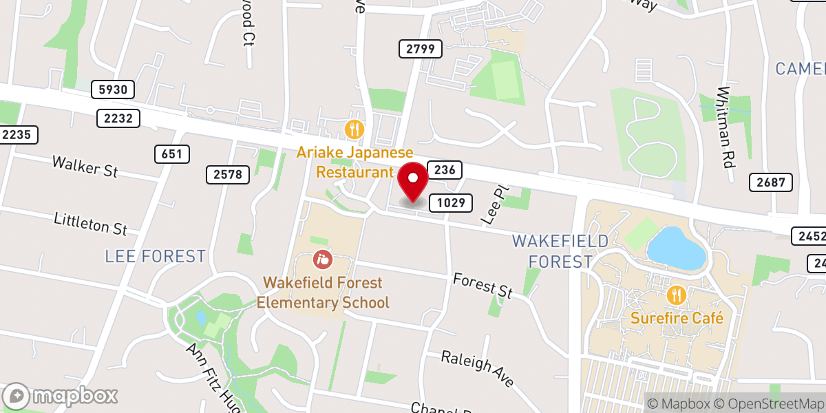 Map showing location of St. Matthew's United Methodist Church