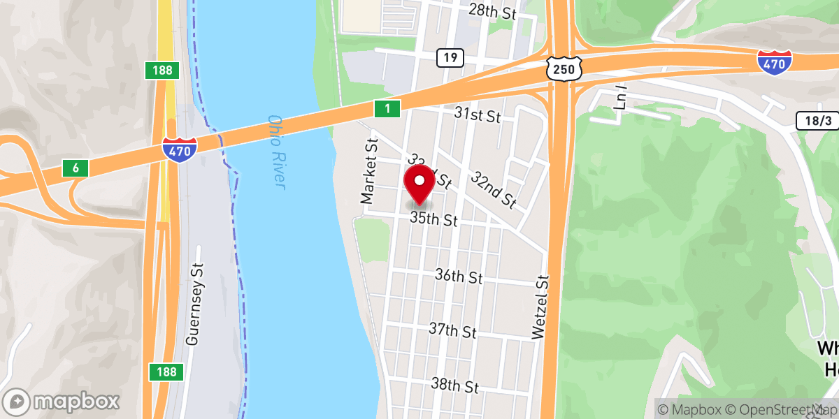 Map showing location of Salvation Army Church