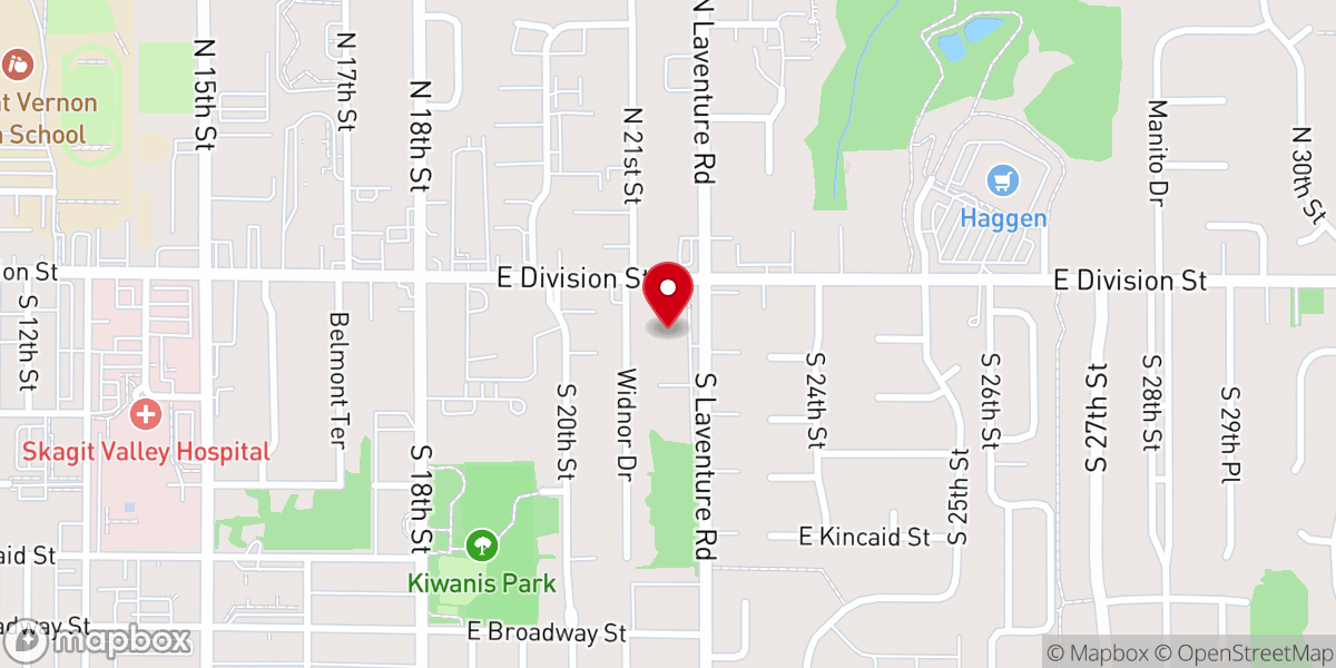 Map showing location of Life Care Center of Mount Vernon