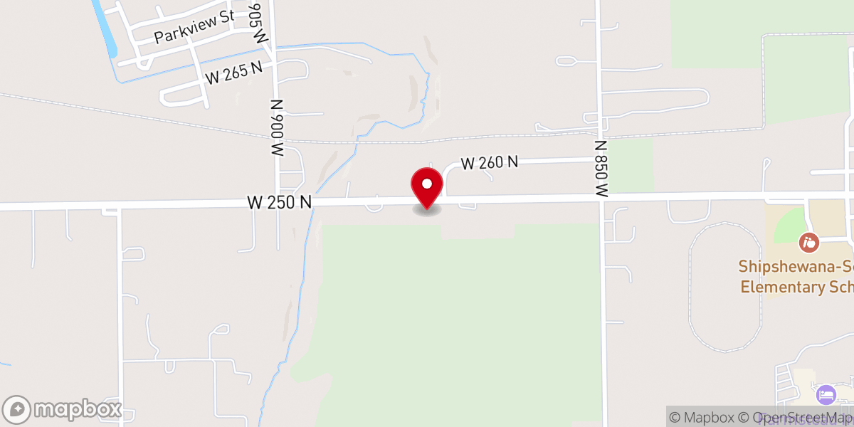 Map showing location of Parsonage Church of Nazarene