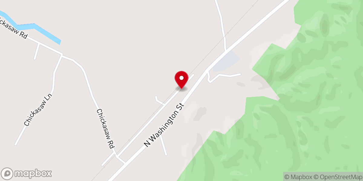 Map showing location of Cool Spring Church