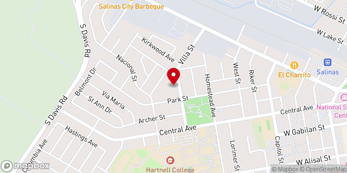 Map showing location of Salinas Seventh-day Adventist Church