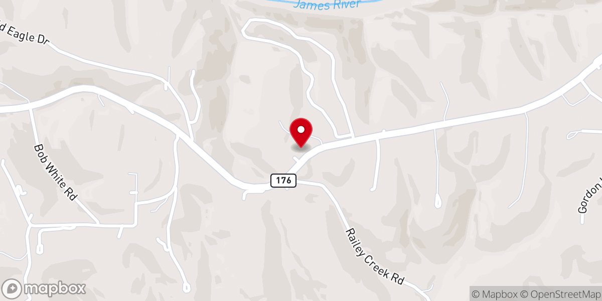 Map showing location of Grace Baptist Church