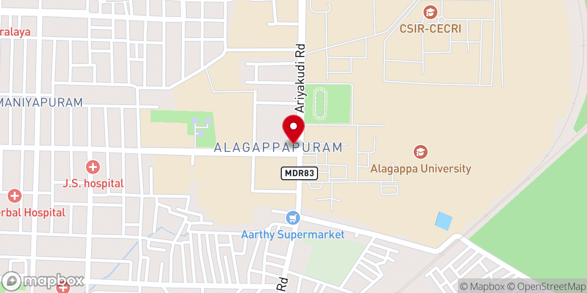 Map showing location of India Post Office Alagappapuram SO