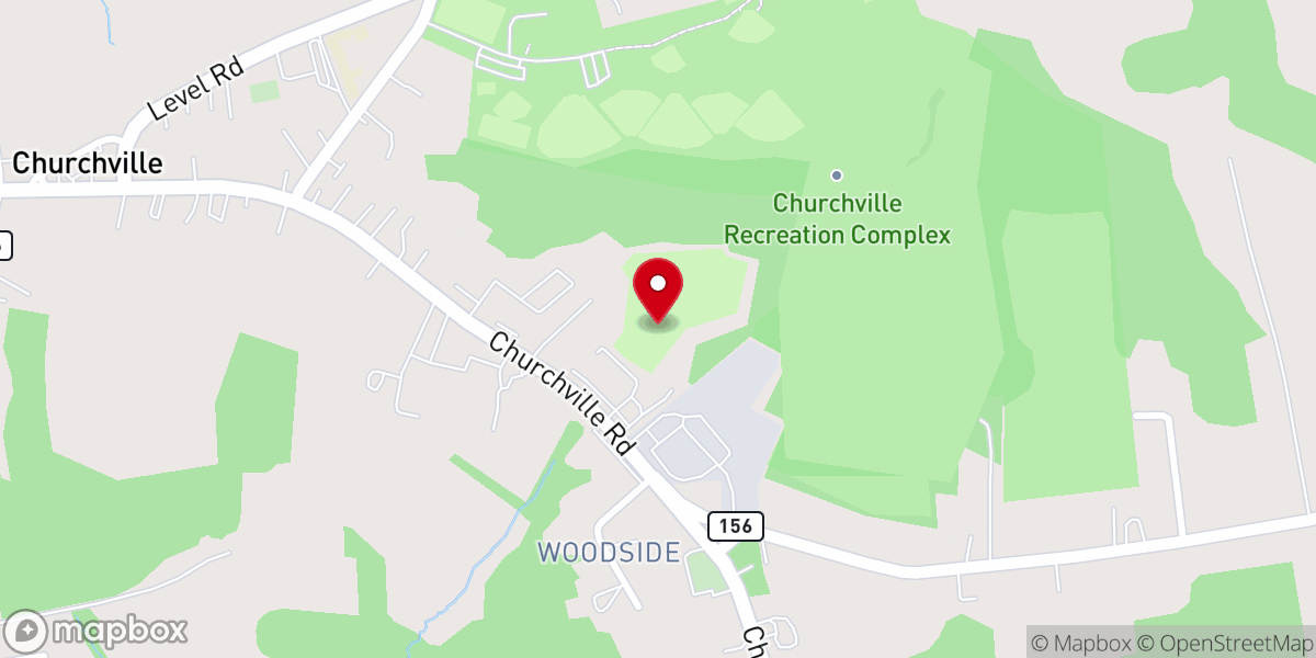 Map showing location of Churchville Golf Center