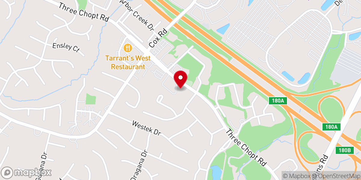Map showing location of Deep Run Baptist Church