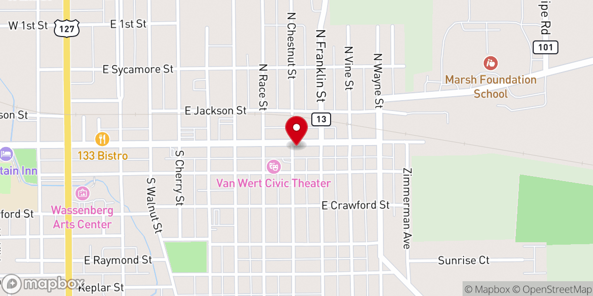 Map showing location of Schrader Realty