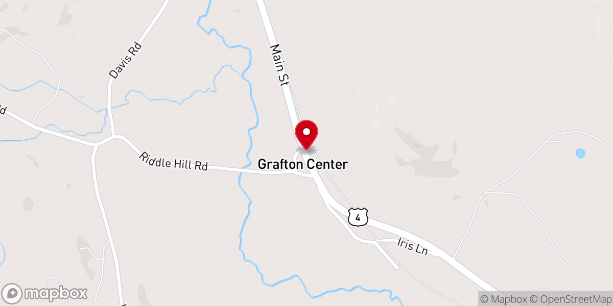 Map showing location of Grafton Center