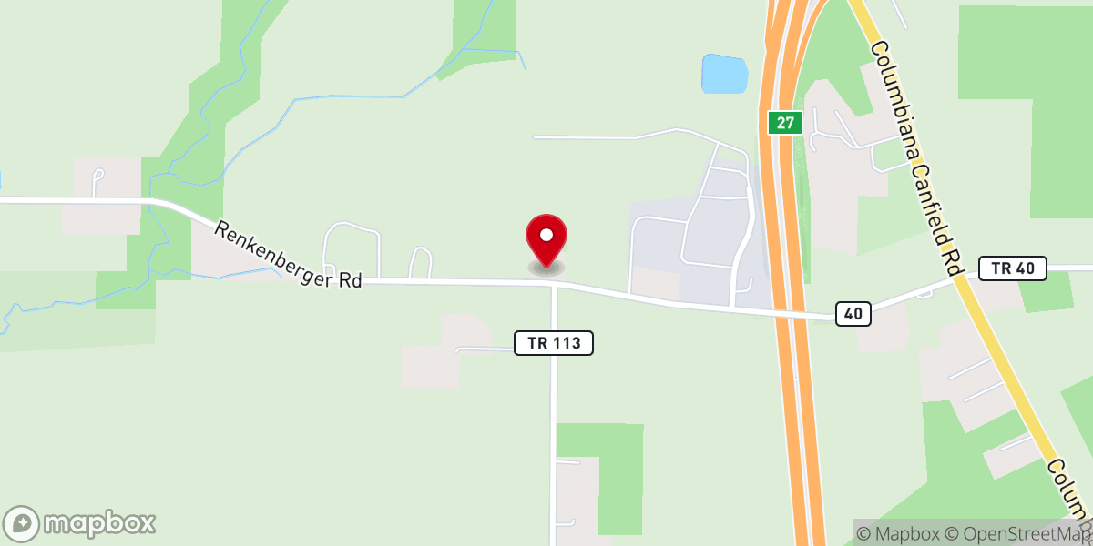 Map showing location of Pleasant View Mennonite Church