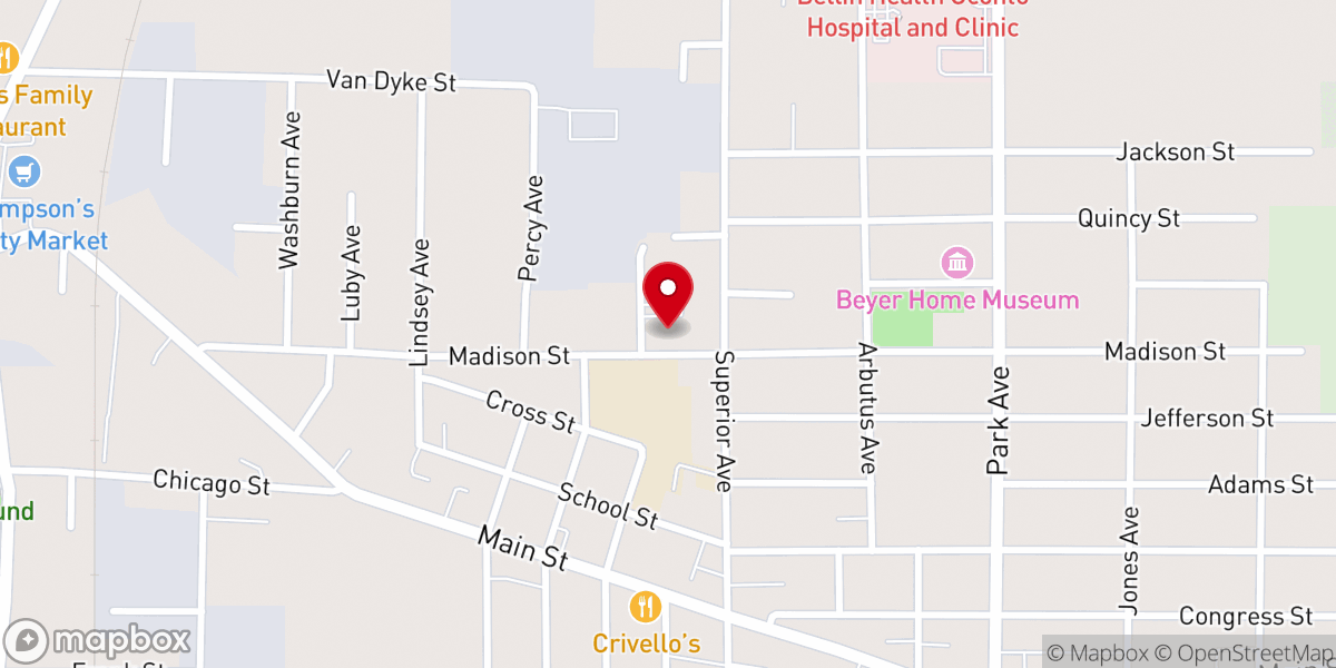 Map showing location of First American Lutheran Church