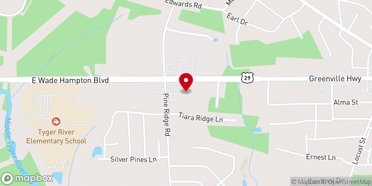 Map showing location of Calvary Church