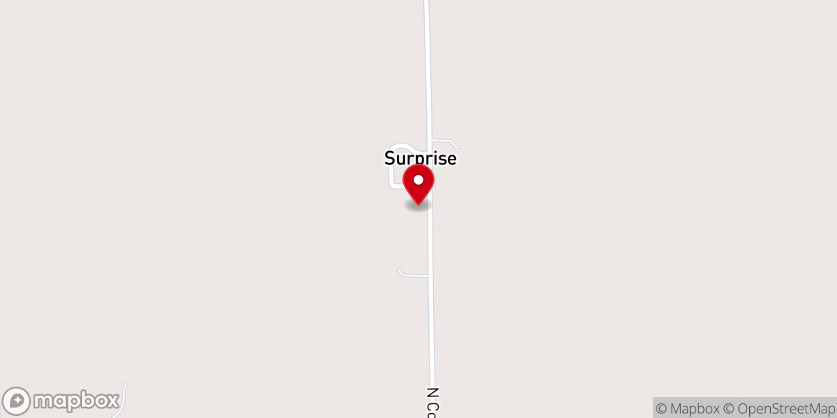 Map showing location of Surprise Christian Church