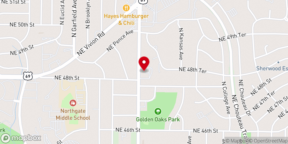 Map showing location of Antioch Community Church