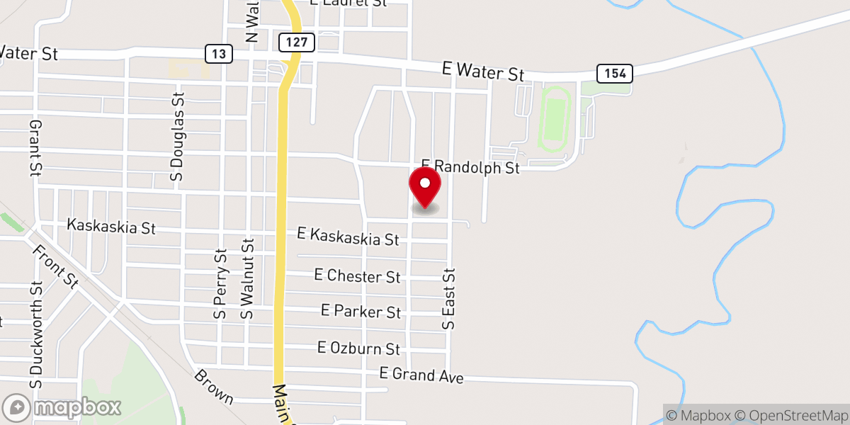 Map showing location of Nine Mile Baptist Association