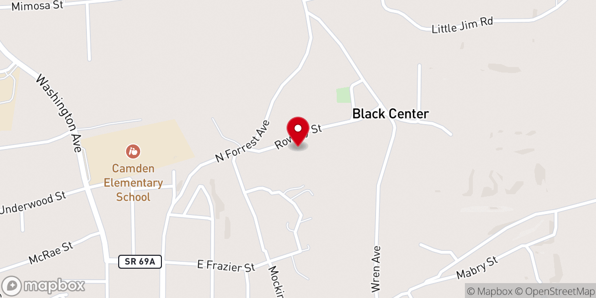 Map showing location of Eastside Church of Christ