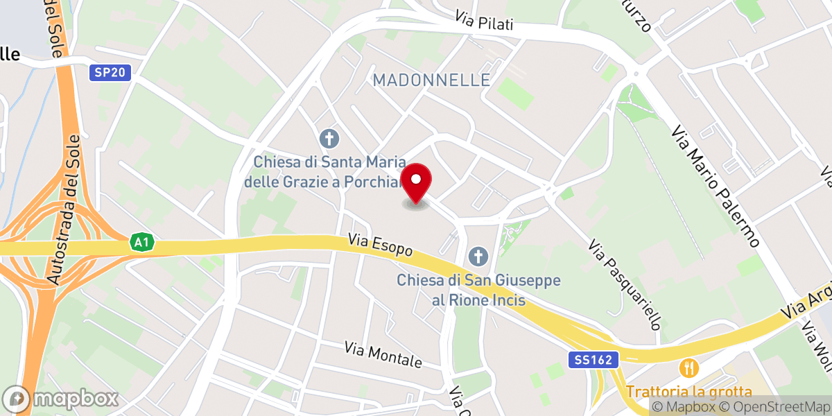 Map showing location of Chiesa evangelica ADI Ponticelli - Rione incis