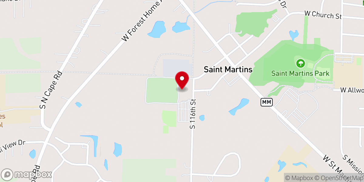 Map showing location of St. Martin of Tours