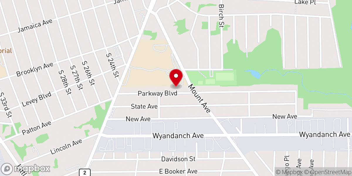 Map showing location of First Church of Wyandanch Ministries