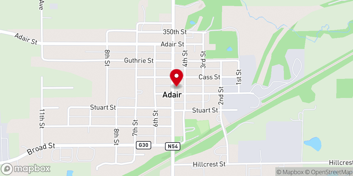 Map showing location of First Presbyterian Church