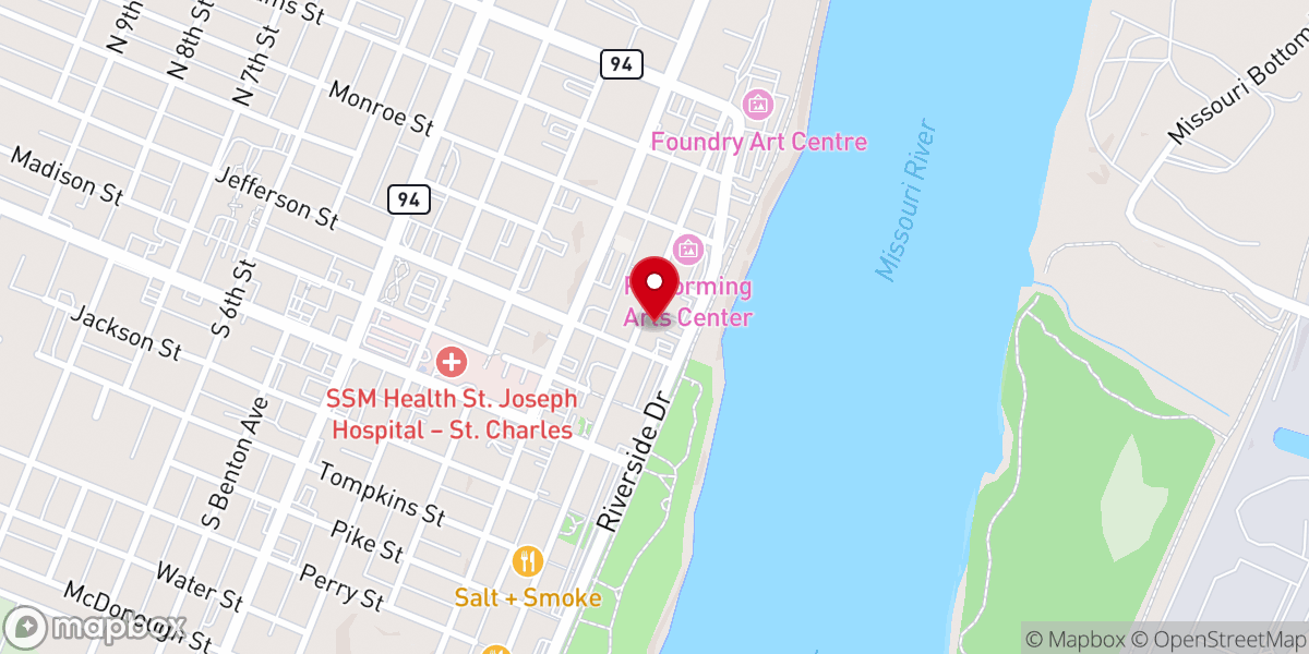 Map showing location of Main Street Church