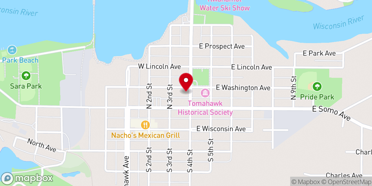 Map showing location of First Church of Christ Scientist
