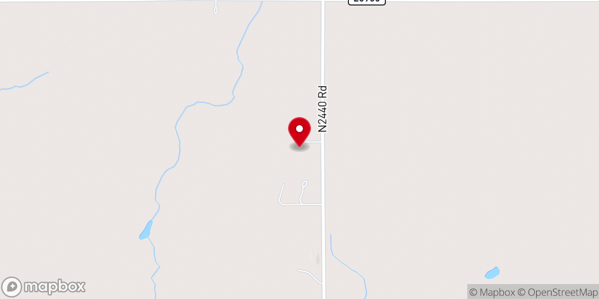 Map showing location of Cedar Mennonite Church