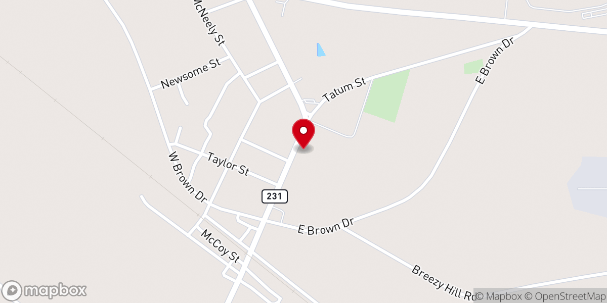 Map showing location of Davisboro United Methodist Church